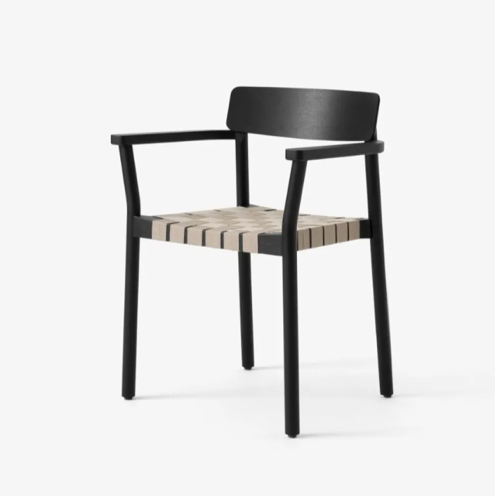 &Tradition TK9 Betty Chair Black Oak Natural Webbing