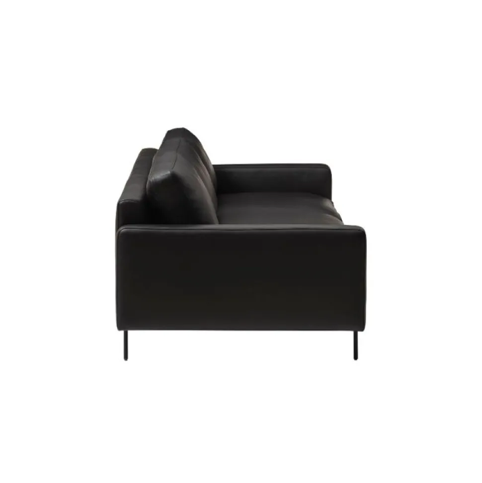 Wendelbo Edge V1 3-Pers. Sofa Sort Faith Læder