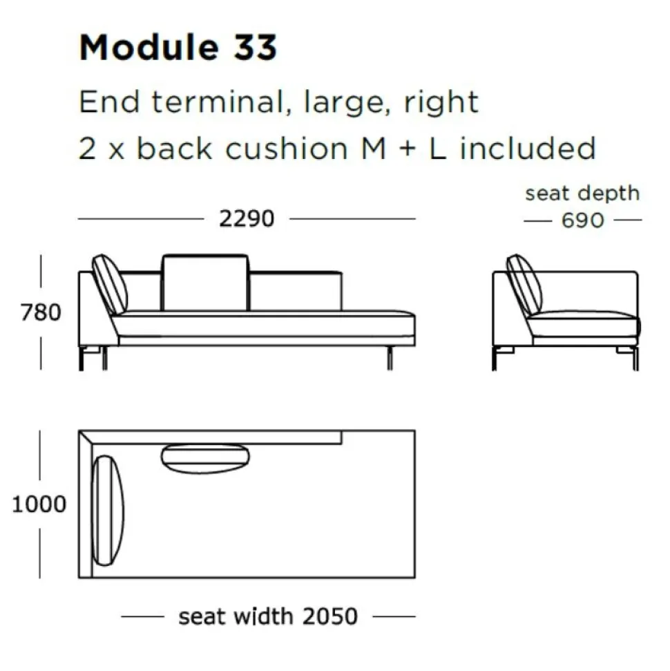 Wendelbo Edge V2 Sofa Højrevendt Soft 03
