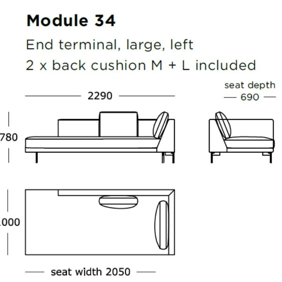 Wendelbo Edge V2 Sofa Venstrevendt Soft 02