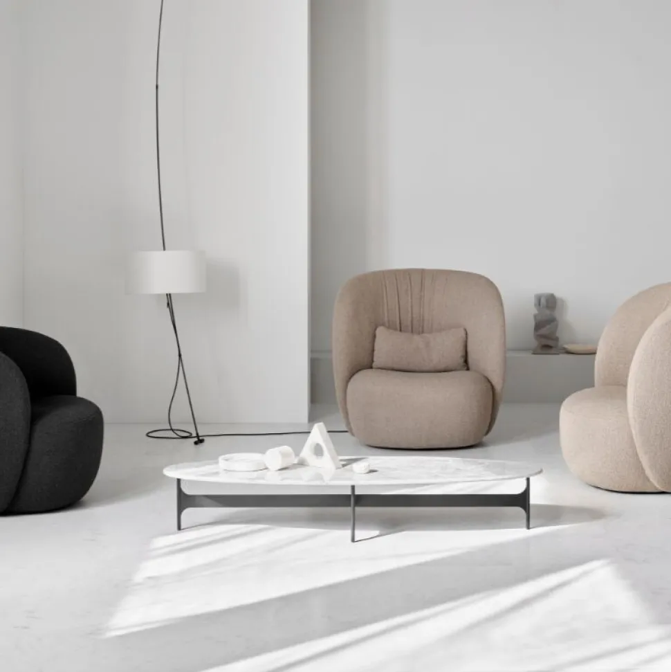 Wendelbo Floema Oval Sofabord Grå